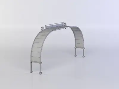 Race gate Low-poly 3D model