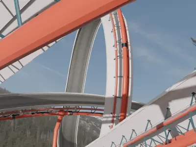 Stunt Track 3D Low-poly 3D model