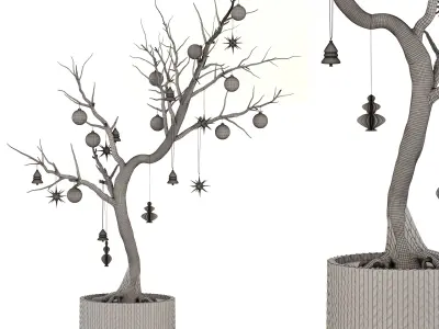 Christmas tree Dried Plant 3D model