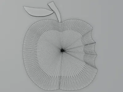 Appel 2D model for 3D print 3D model