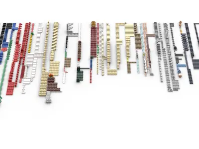 TwindBricks3D - 10235 Winter Village Market 3D print model