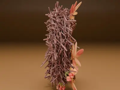 Autumn decorative wreath 3D model 3D model