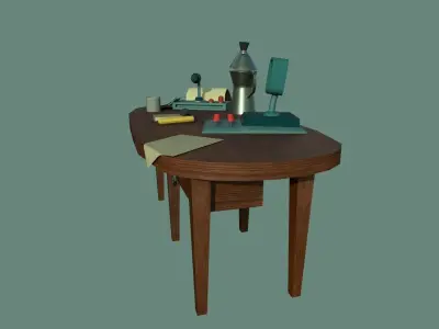 Cartoon Table Low-poly 3D model