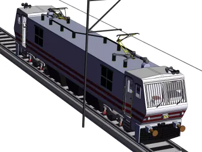 electric locomotive 3D model
