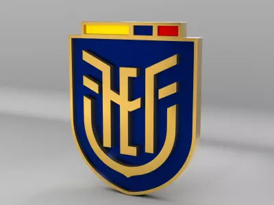 Ecuador National Soccer Team Logo 3D model
