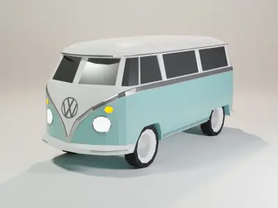 VW Camper  Low-poly 3D model