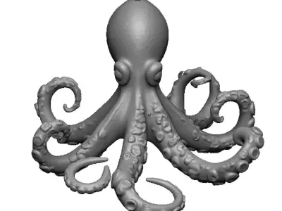 octopus pendant 3D print model