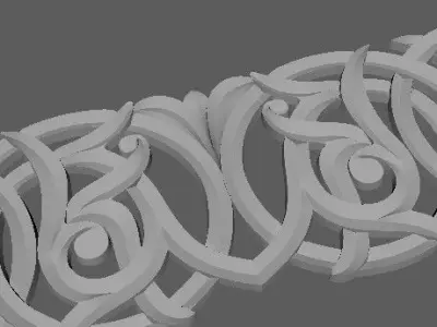 Central decor ornament for furniture 3D model 304