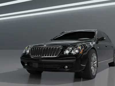 Maybach 62s 2002 classic model 3D model