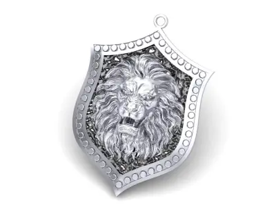 Shield Lion Pendant 3D print model