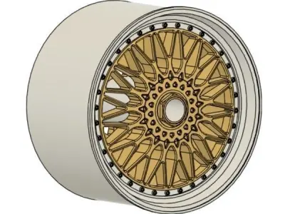 BBS RS RIMS FOR DIECAST 64 SCALE 3D print model