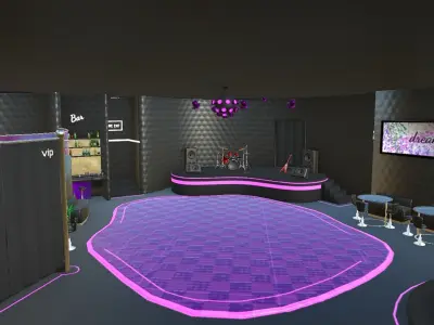 Night Club Complete - Interior Exterior Environment Design Low-poly 3D model