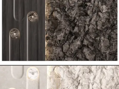 Decorative wall panel N02 3D model