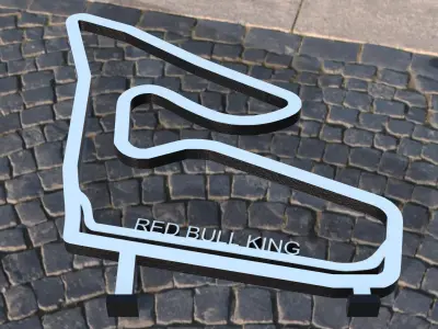 F1 Red Bull King Race Track STL OBJ FBX File  3D print model