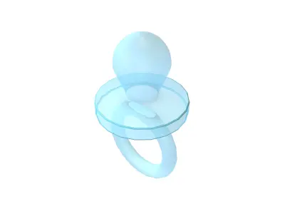 Pacifiers Decoration v1 005 Low-poly 3D model