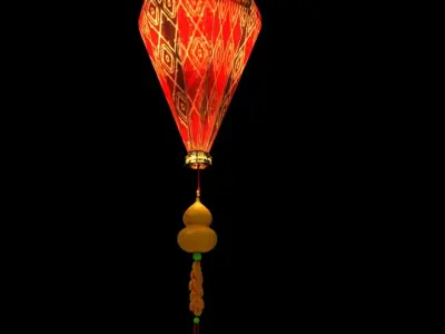 Chinese Red Lantern 3D model 67