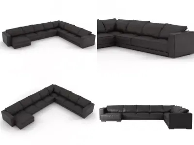 Budapest sofa 01 3D model