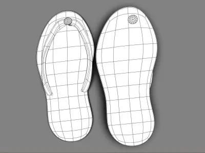 FlipFlop nike insoles with stripes 3D model