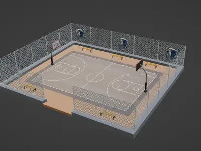 Basketball Stadium - Dallas Mavericks Low-poly 3D model