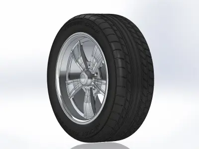 Custom wheels Intro Vista for your scale model 3D print model