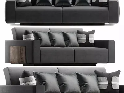 BRASS VINTAGE SOFA -DJ326 - MAICASS FURNITURE 3d model Low-poly 3D model