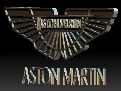 Aston Martin car logo 3D print model