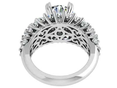Round Diamond Ring 4385 3D print model