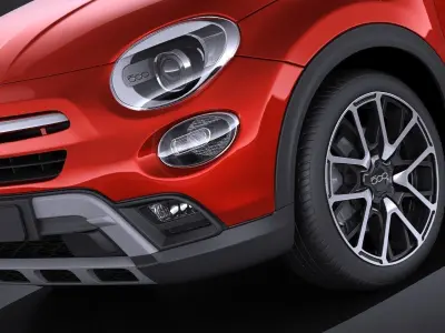 Fiat 500X Cross 2015 VRAY 3D model