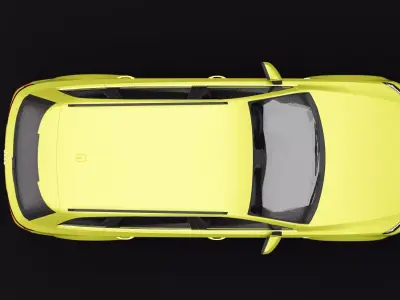 Audi Q7 Tfsi e Yellow 3D model