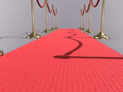 Modular Red Carpet Kit Low-poly 3D model