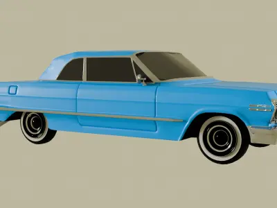Muscle Car Based on Chevy Impala 3D model