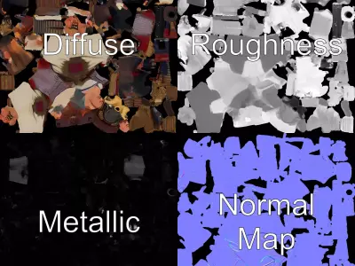 Traditional Samurai Warrior model pack Low-poly 3D model