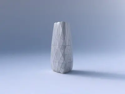Vase triangle with mosaic plates 3D print model