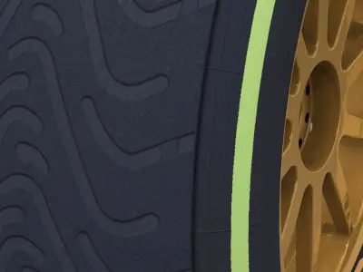 18 inches intermediate front tyre Low-poly 3D model