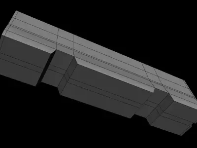 Concrete Barrier Low-poly 3D model shop