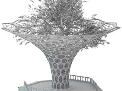 Park Shade Structure 02 3D model