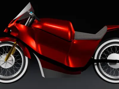 electro motocycle IZH model 3D model