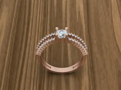 Diamond Jewelry Ring 3D print model 31
