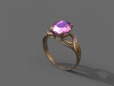 High-Quality 3D Ring Model Low-poly 3D model 26