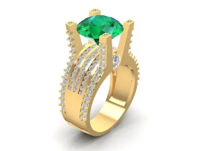 LUXURY HONGKONG DIAMOND RING FOR WOMEN 1080 3D print model