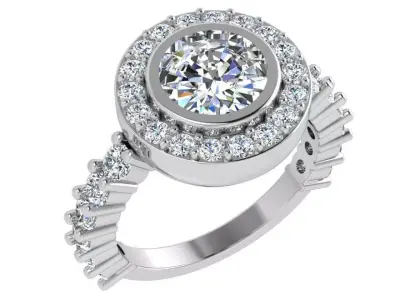 Round Halo Ring 4501 3D print model