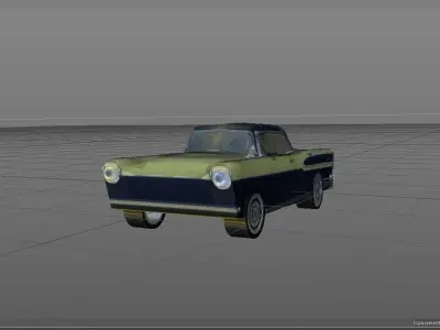 simca car Free low-poly 3D model