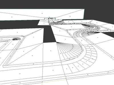 Low poly city racetrack environment Free low-poly 3D model