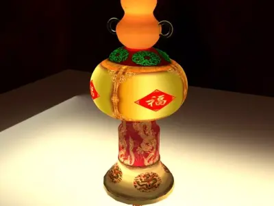 Chinese Palace Lantern 3D model 13