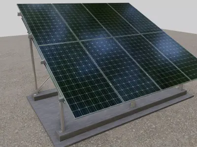 Solar Panel Steel Construction Type 4 3D model