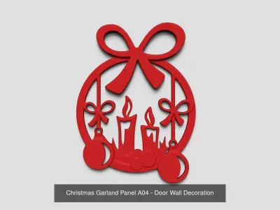 06 Christmas Garlands Panel Collection - Door Decoration