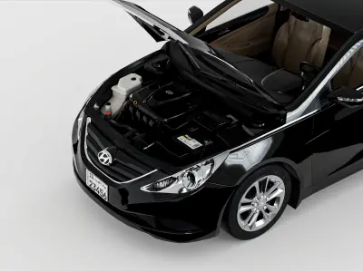 Hyundai Sonata 2013 Low-poly 3D model