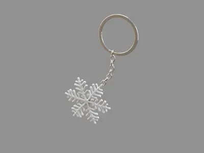 ice-star keychain white 3D model