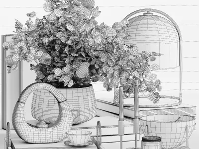 Decorative Set 029 Low-poly 3D model
