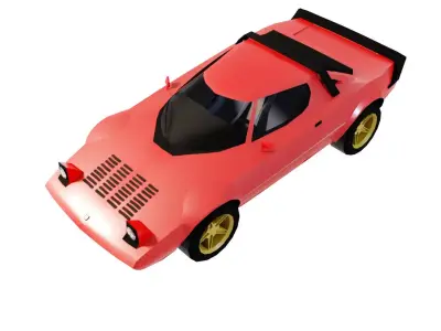 Lancia Stratos Low-poly 3D model